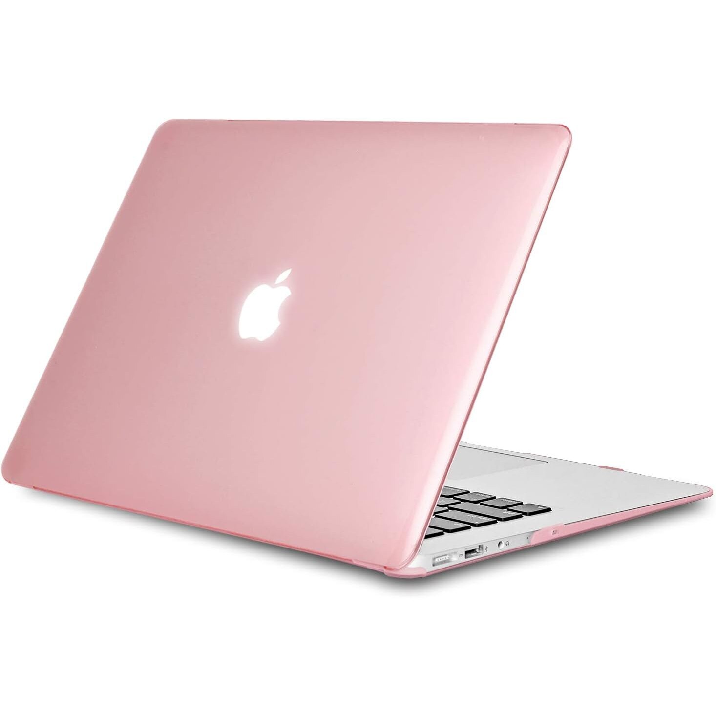 Carcasa Protectie MacBook Air 13", TECOOL, Fuchsia, ultra-subtire, include folie tastatura EU (ISO)