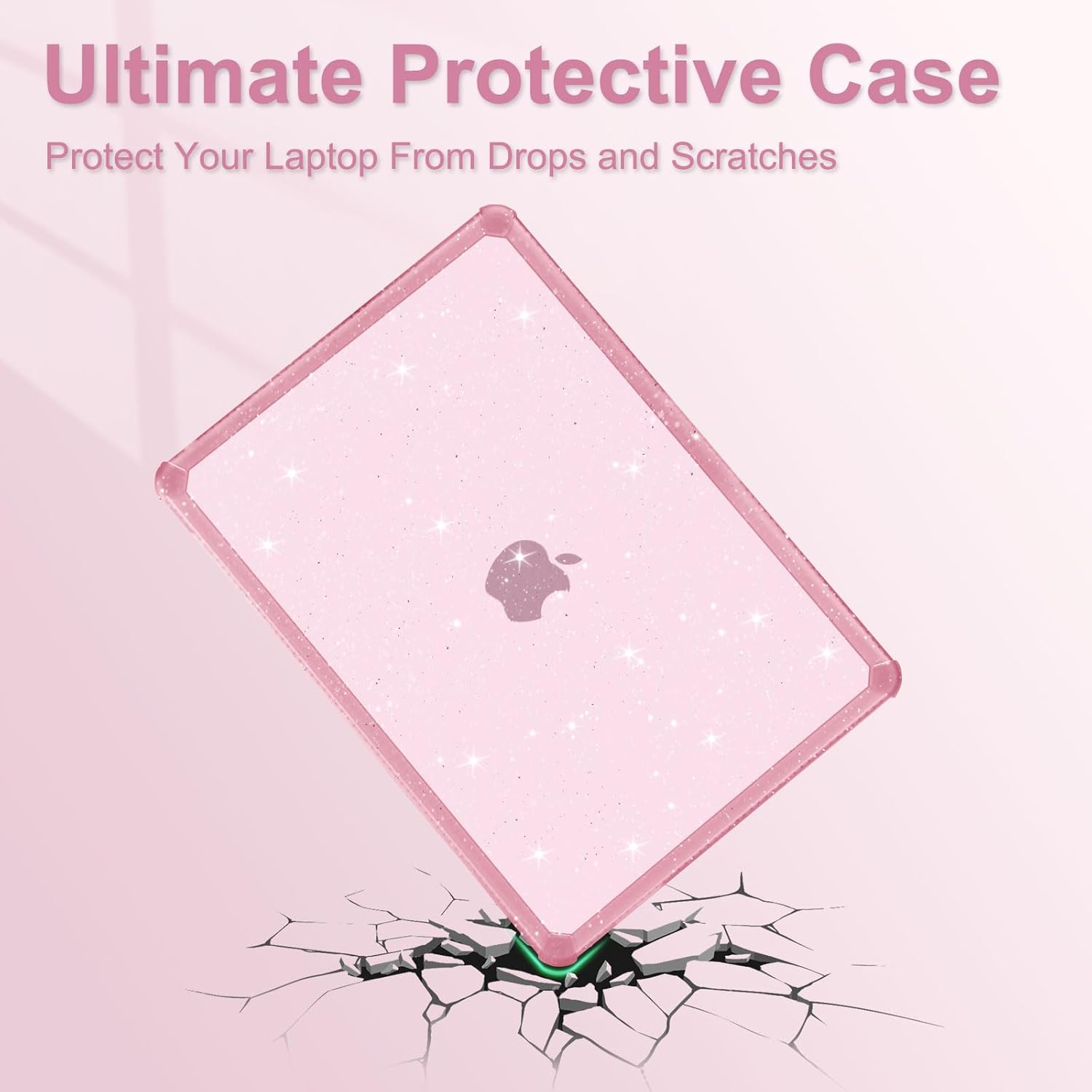 Carcasa Mosiso pentru MacBook Air 13, roz, design anti-zgârieturi, bumper TPU, include folie de protecție