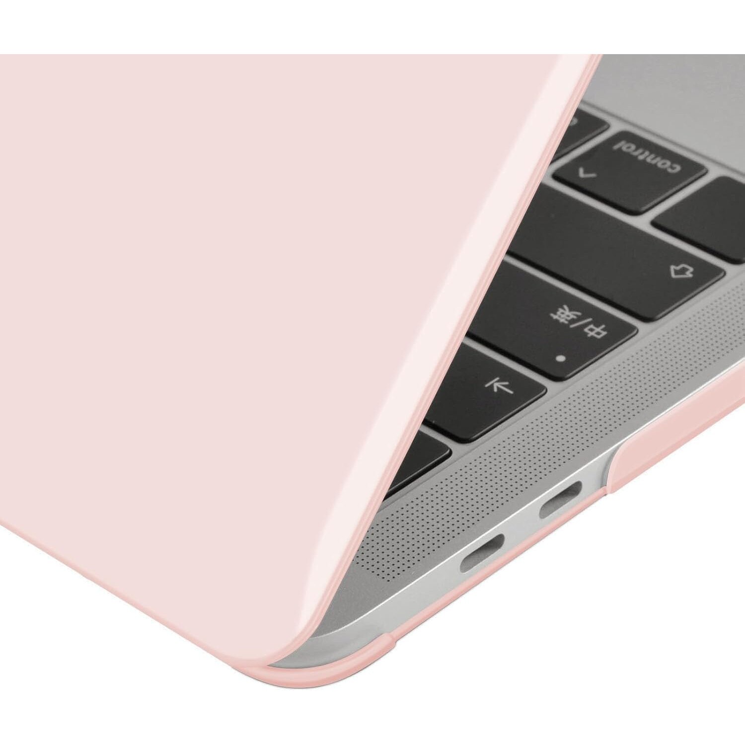 Carcasa laptop TECOOL, MacBook Pro 13", roz transparent, ultra subtire, set cu 2 huse tastatura