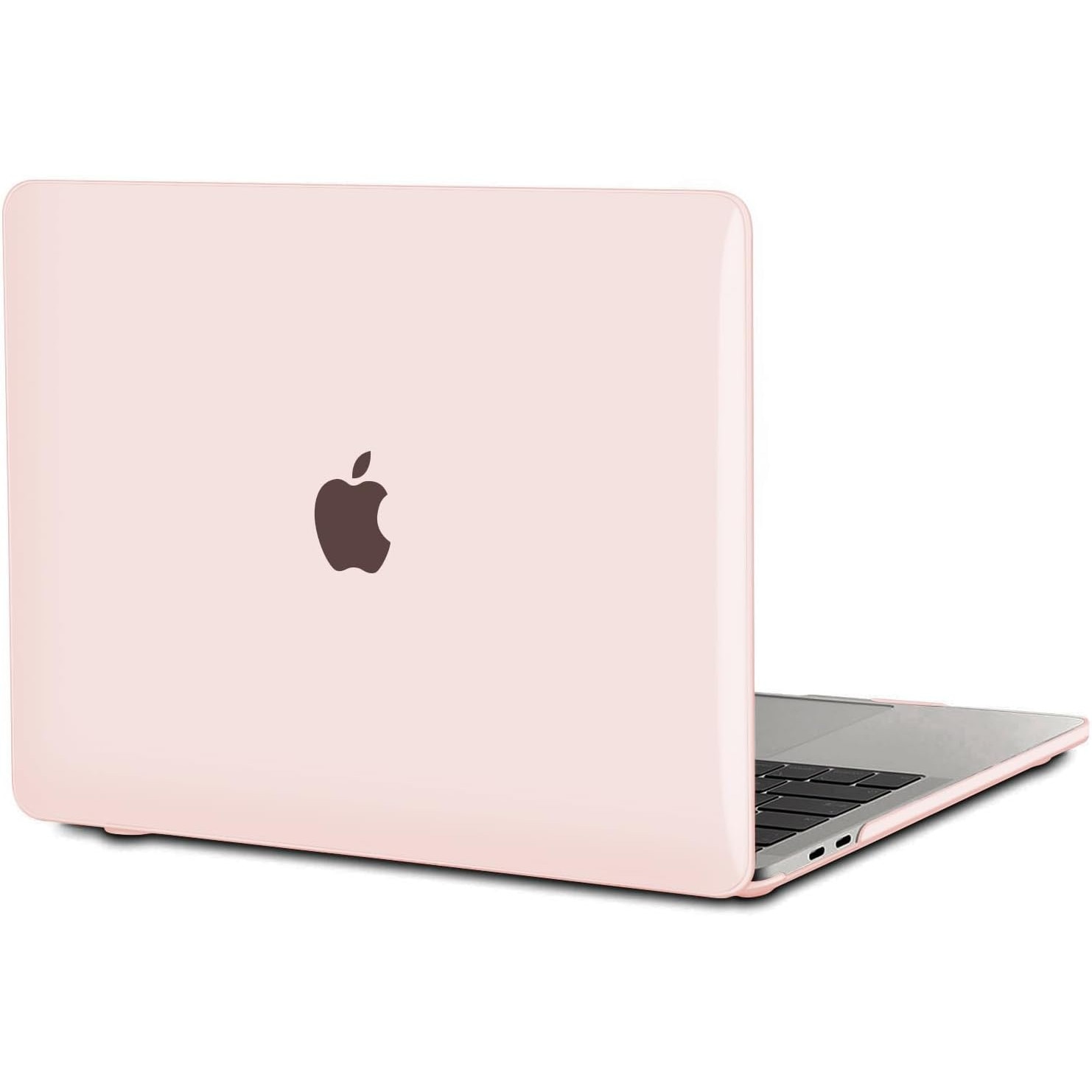 Carcasa laptop TECOOL, MacBook Pro 13", roz transparent, ultra subtire, set cu 2 huse tastatura