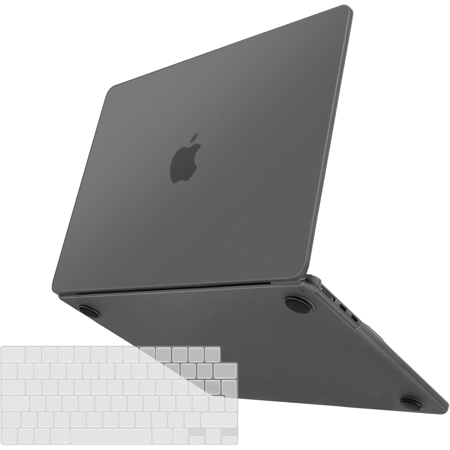 Carcasa Laptop TECOOL pentru MacBook Air 15", Gri Mata, ultra-subtire, cu protectie pentru tastatura