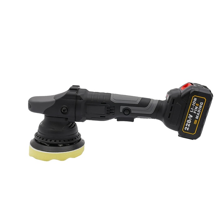 Masina de polisat, cordless, viteza ajustabila, neagra, set complet