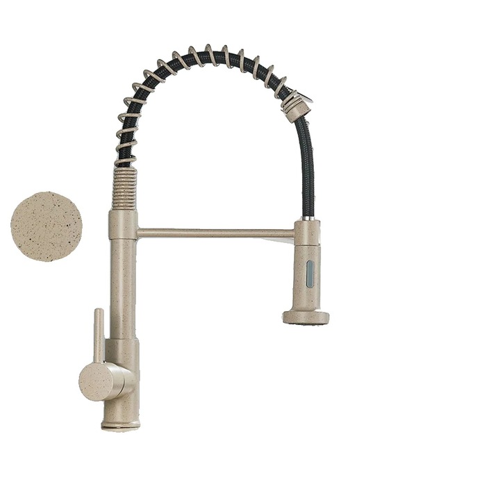 Csaptelep, ergonomikus kialakítás, egykaros, bézs pöttyös, munkalapra szerelhető