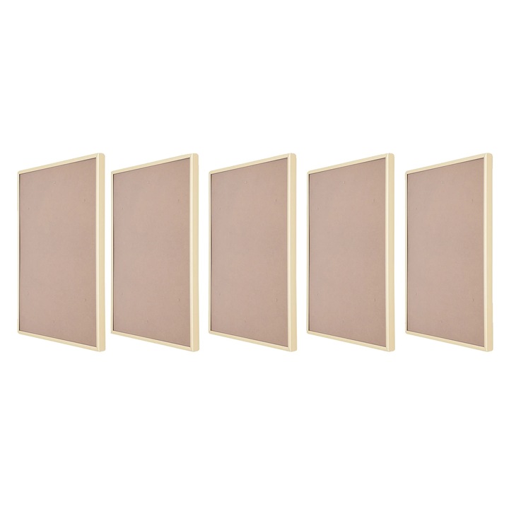 Set rame pentru postere, design modern, auriu, pentru postere A3, 5 piese