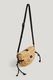 Pepe Jeans London, Geanta crossbody cu clapa Jute, Negru, Galben pai