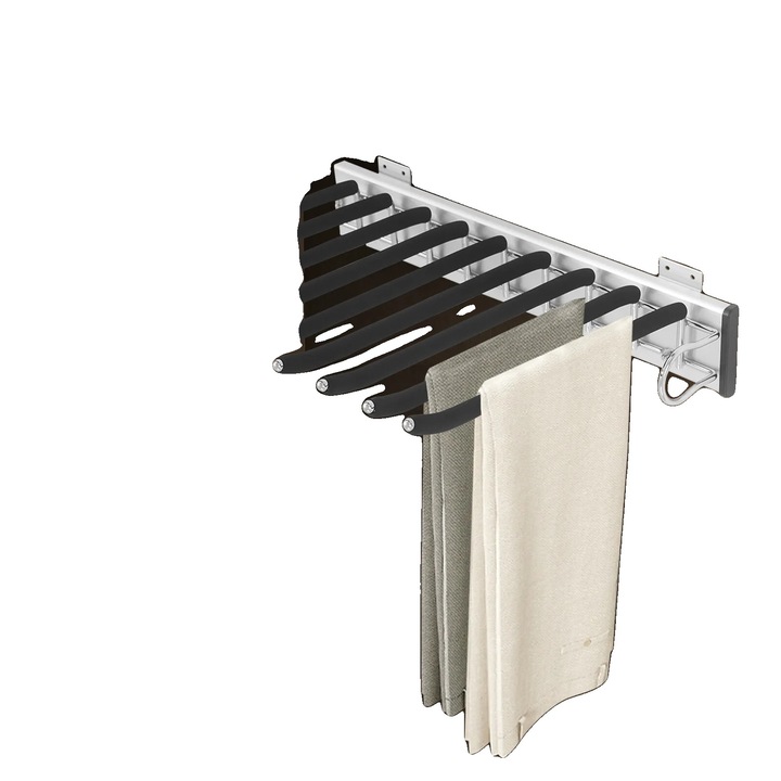 Umeras pentru pantaloni, 46x32.6cm, montare pe perete, material ABS si otel inoxidabil