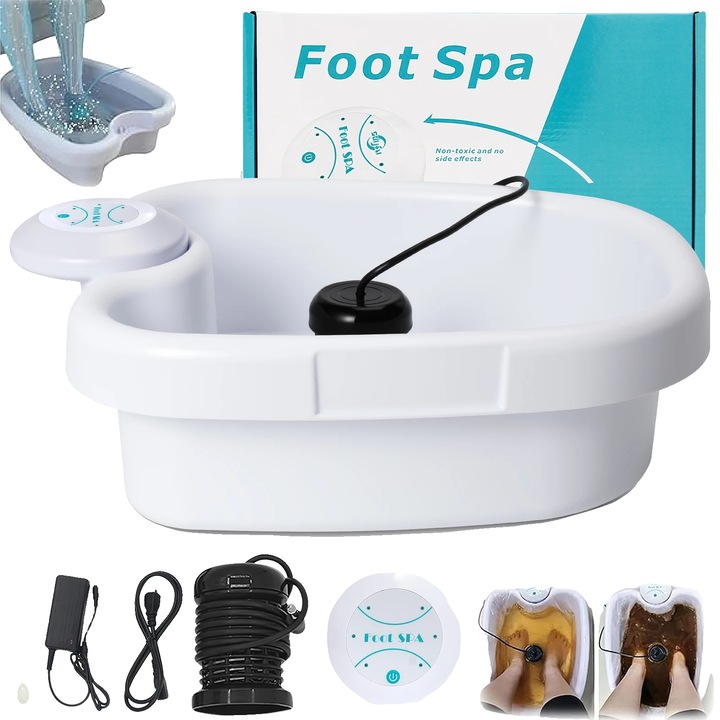 Aparat de masaj pentru picioare, cu bazin, tehnologie de relaxare, dimensiuni compacte, priza EU