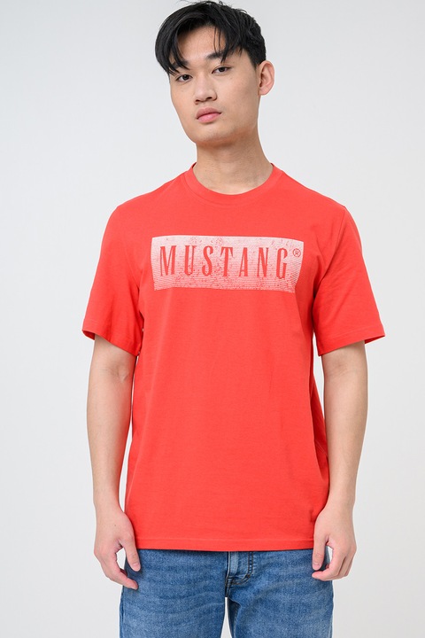 Mustang, Austin kerek nyakú logós póló, Meggypiros