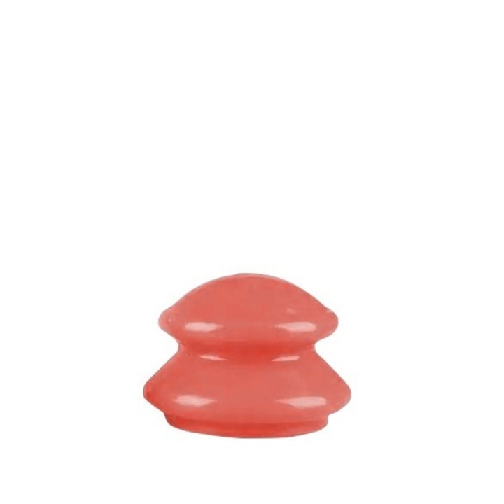 Ventuză cu Mânere din Silicon pentru Masaj Anticelulitic, Portocalie, Dimensiunea S, 3, 5x4, 5cm