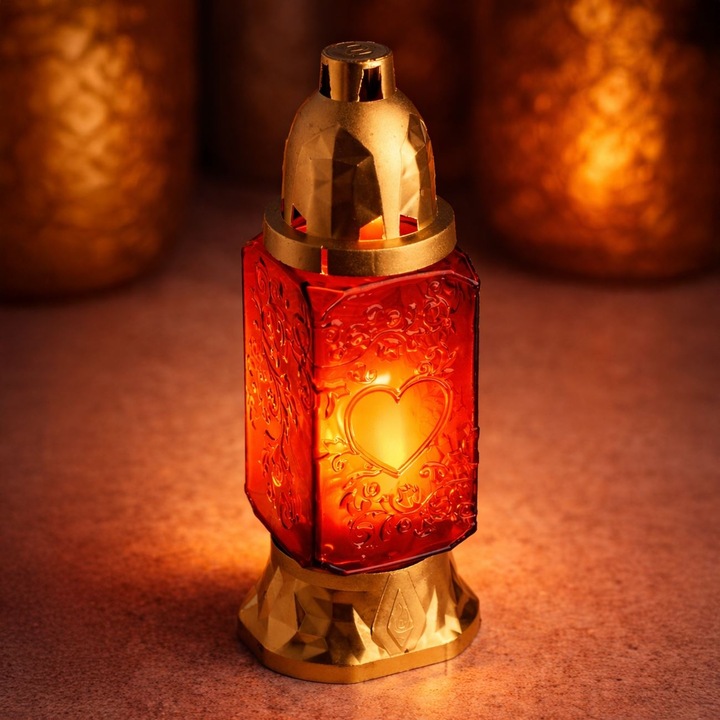 Декоративна свещ със стойка 26см