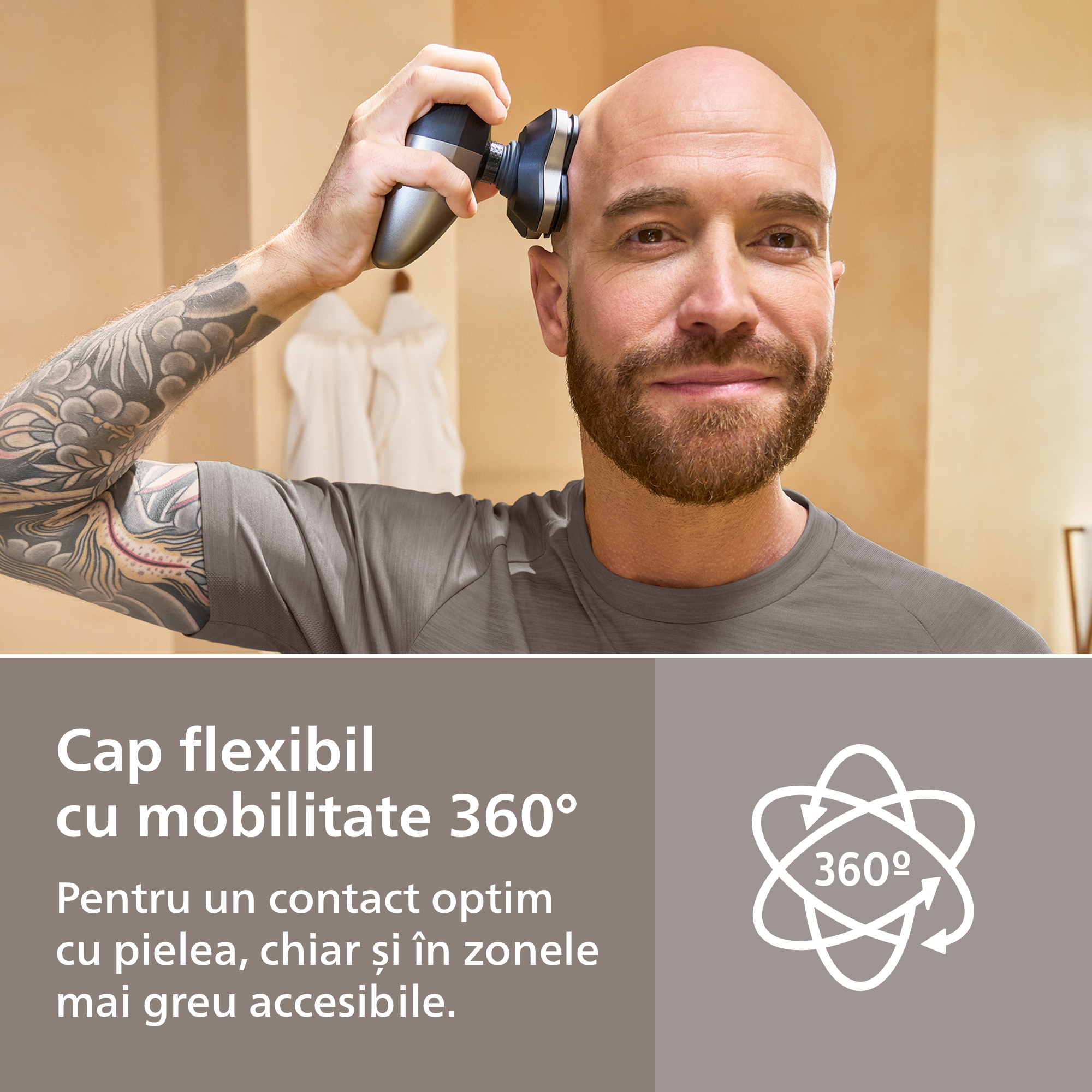 Aparat de ras pentru cap PHILIPS Head Pro HS7980/15, design ergonomic ...