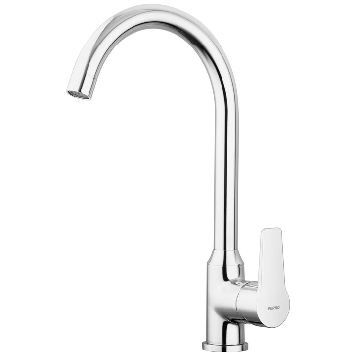 Baterie bucatarie, Ferro Rennto BNT4, stativa, monocomanda, alama, finisaj cromat