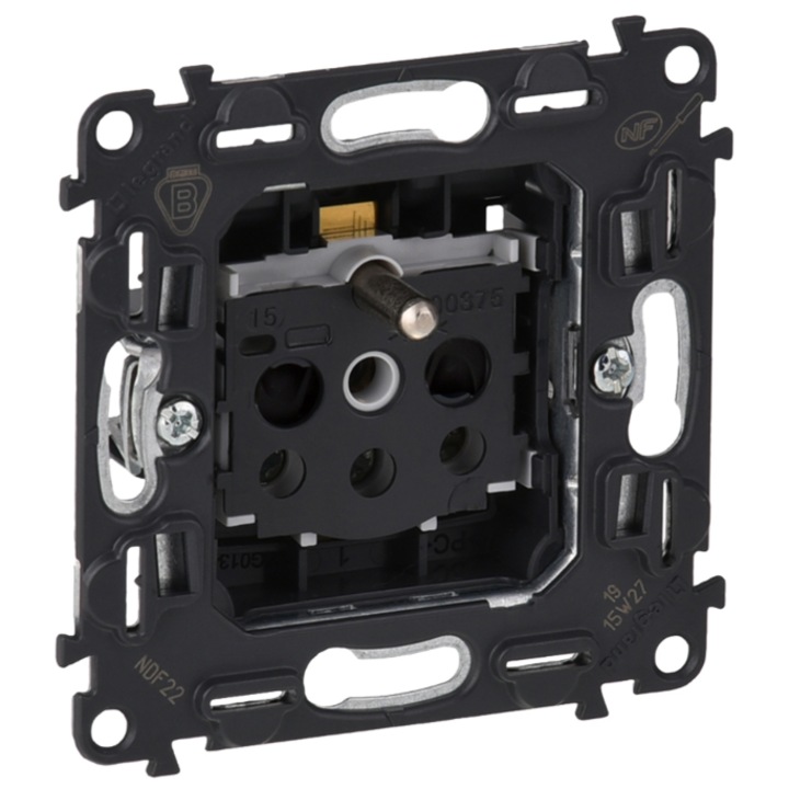 Контакт Legrand VALENA ALLURE 70x50мм, с капак, комплект 1 бр.