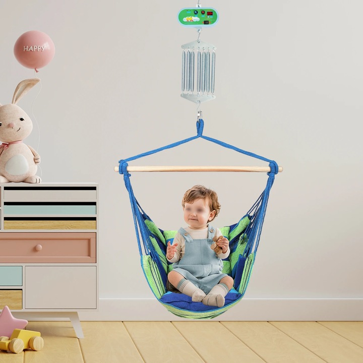 Arc pentru leagăn bebeluș, set cu 7 arcuri, metal, verde, până la 20 kg, 0-12 luni