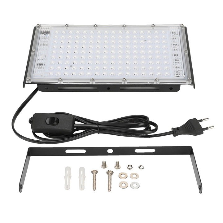 Lampa LED pentru cresterea plantelor, 200W, impermeabila, 144 LED-uri, dimensiuni standard
