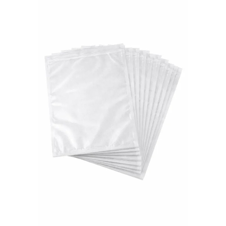 Pungi gofrate pentru vidat alimente, 300x400x0.065/0.09 mm, set 100 bucati