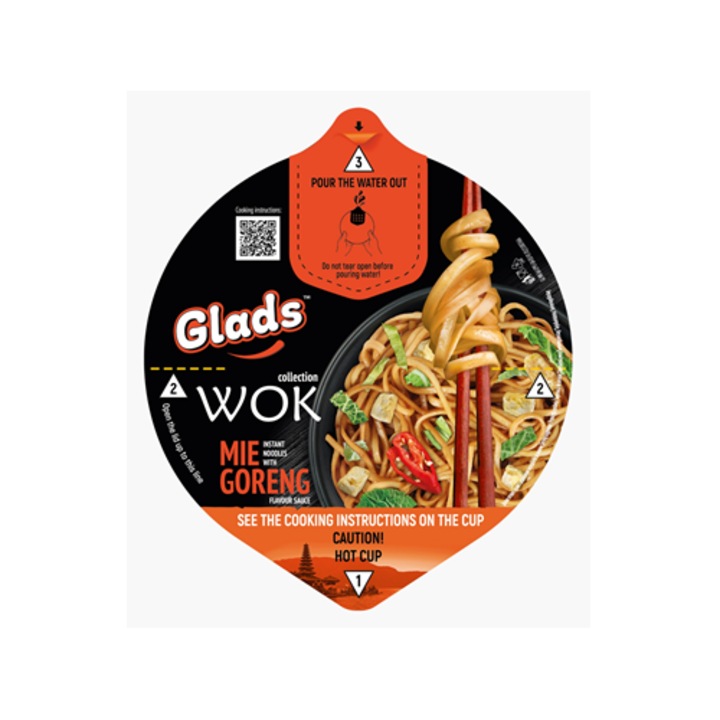 Instant Noodles Aroma Chicken and Mie Goreng, 95 g, Glads