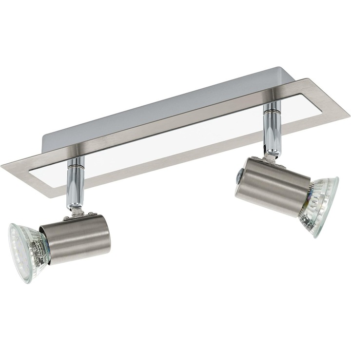 Lumina LED Eglo Rottelo 90915, Perete/Plafon, 2 Becuri, Nichel Mat/Crom