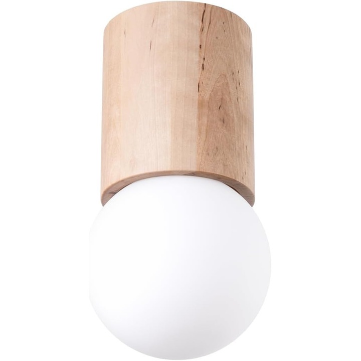 Plafoniera SOLLUX BOOMO 12 Lemn Natural Eleganta, Soclu G9
