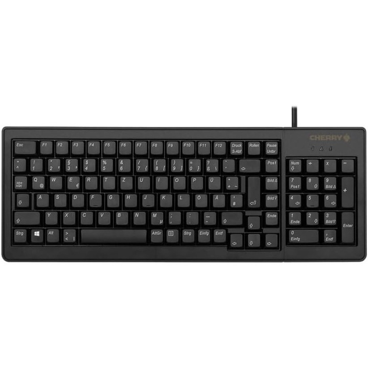 Компактна клавиатура CHERRY G84-5200 XS с цифров блок, USB, черна
