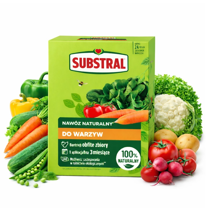 Ingrasamant natural pentru legume, Substral, 100% natural, imbogatit cu mineral organic zeolit, 1.2kg