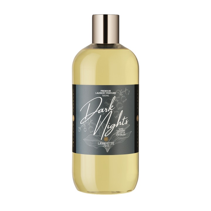 Koncentrált Mosóparfüm, Gyöngyvirág Illat, Intenzív, Hosszan Tartó, 500 ml, Lavayette Dark Nights
