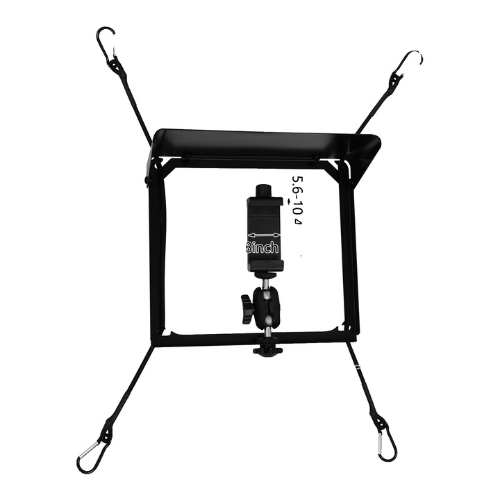 Telefontartó, biztonságos rögzítés, sokoldalú kompatibilitás, fekete, 21x19cm