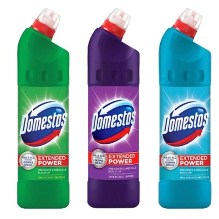 Set Curatenie Toaleta Domestos, Lichid Atlantic&Pin&Lavanda, 3x750ml, gel