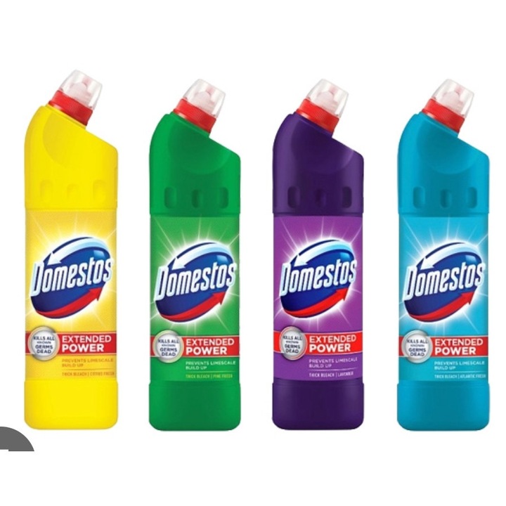 Set Curățenie Toaletă Domestos 4 x 750 ml, Atlantic, Pin, Lavandă, Citrus, Gel