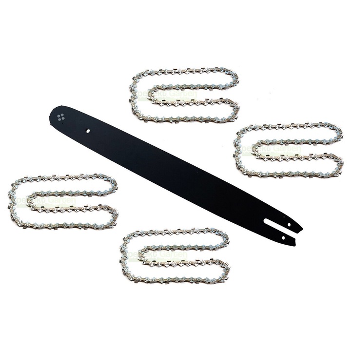 Lama de ghidaj 45 cm / 1, 3 mm / 3/8" / 62 + lant pentru drujba (4 bucati) set de MTD GCS 4600/45