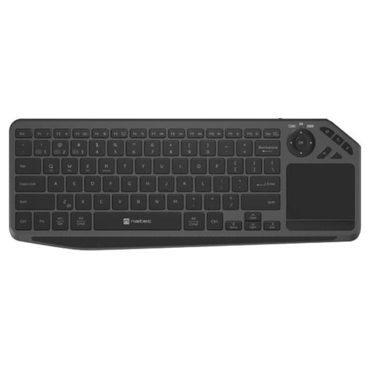 Natec Turbot 2 Безжична клавиатура с тъчпад, 2.4 GHz и Bluetooth, US Layout