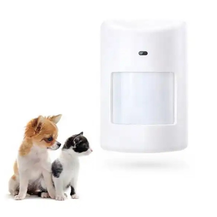 Vezeték nélküli PIR mozgásérzékelő 433MHz, állatimmunitás 20kg-ig, érzékelés 110, fehér