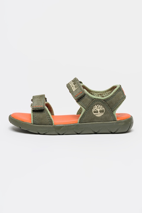 Timberland, Perkins Row tépőzáras nyersbőr szandál, Sötétzöld