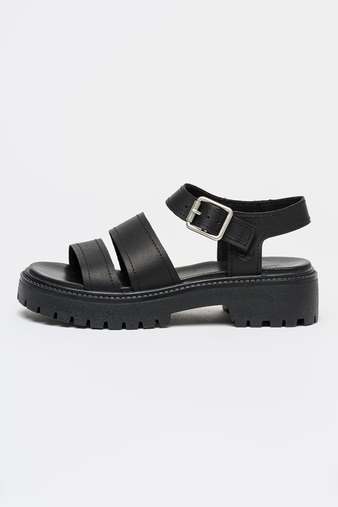 Timberland, Sandale din piele Stone Street, Negru