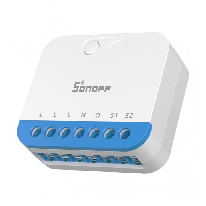 Comutator inteligent Sonoff MINI-ZBDIM Zigbee, 400W, alb, montat incastrat