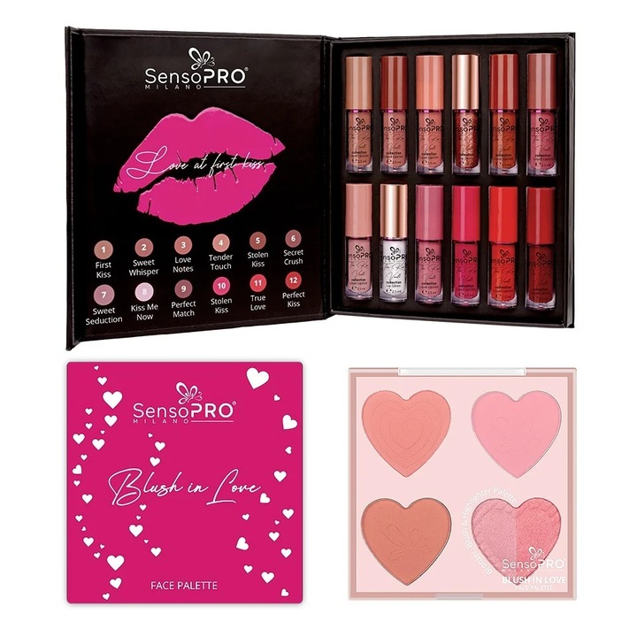 Комплект за осветяване и контуриране, SensoPRO Milano, компактен, розов