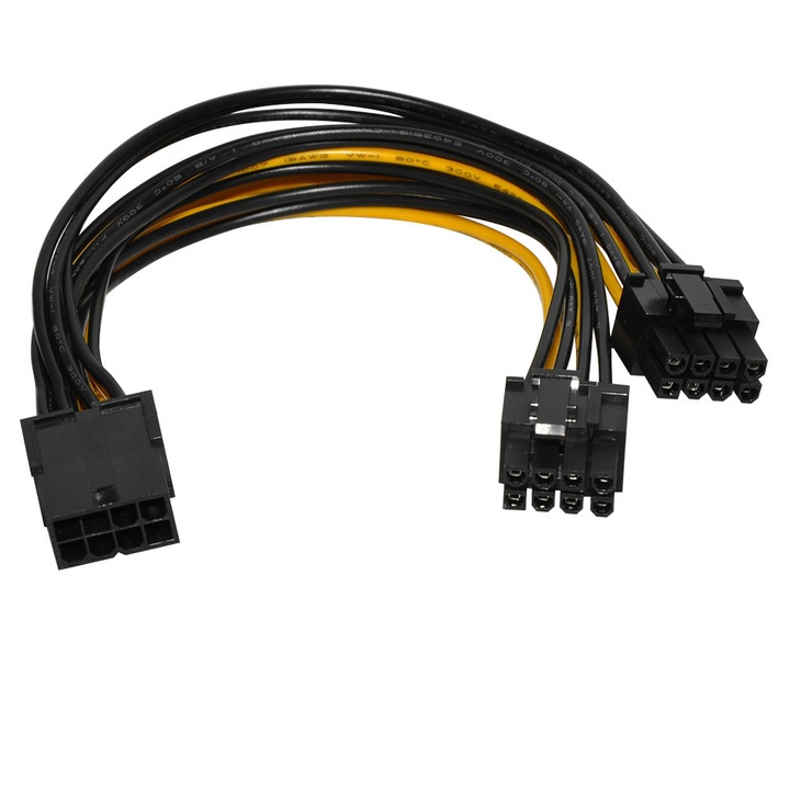 Splitter PCI-Express 8 pin - 2x 8 pin, 0.24 m, 18 AWG, Makki