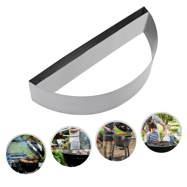 Suport cos carbuni, otel inoxidabil, capacitate 2.2L, dimensiuni 53.34 x 21.59 x 11.94 cm, greutate bruta 4 kg, necesita asamblare