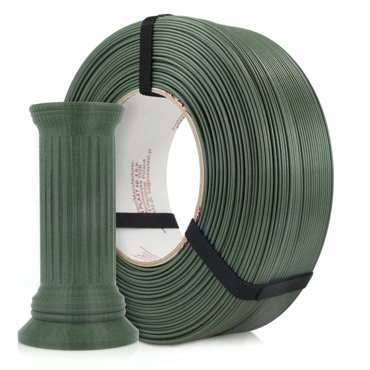 Filament 3D, Rosa3D, Refill Pet-G Structura Verde Padure, Diametru 1, 75 mm, Efect Special Suprafata Mata, Usor De Imprimat, Pentru Incepatori Si Profesionisti, Produs De Inalta Calitate, Pentru Imprimare 3D, Obiect Decorativ, Greutate 1 kg, Verde