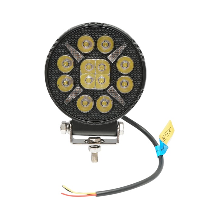 Proiector rotund LED cu DRL 9-36V, 22W alb-galben, carcasa aluminiu 108x108x38mm IP68 Breckner Germany