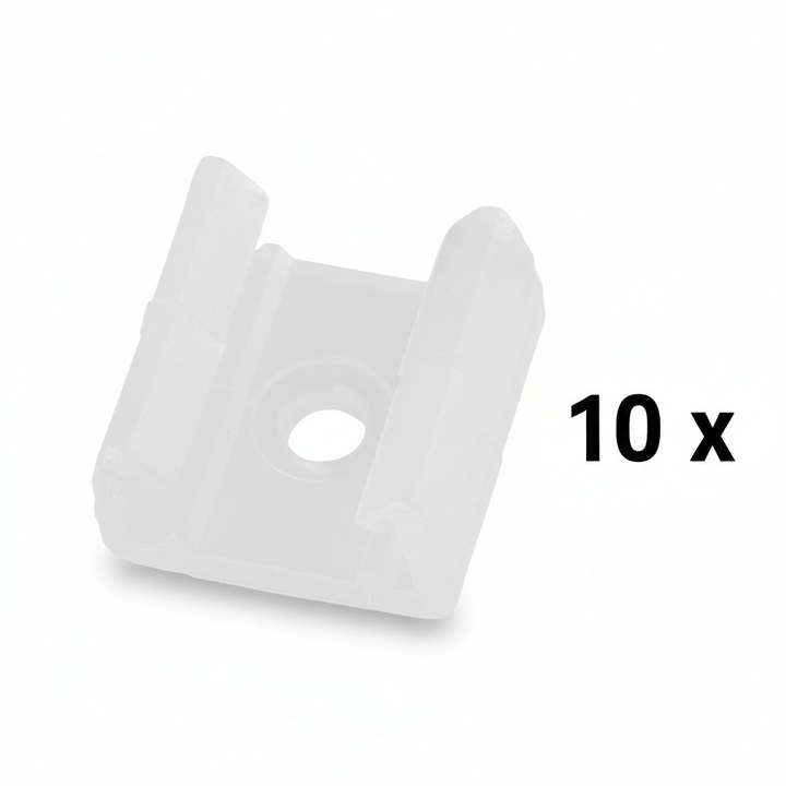 Set 10 cleme PVC pentru Banda LED COB 220V DC monocolora Q DECOR, alb, 5x10mm