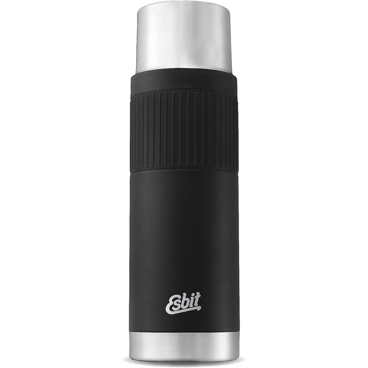 Termos Esbit Sculptor 1000ml Negru cu Manseta, Otel Inox