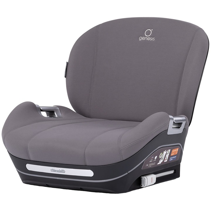 Inaltator auto Chipolino Genesis, I-Size 125-150 cm, sistem Isofix, charcoal, 42x46x40cm