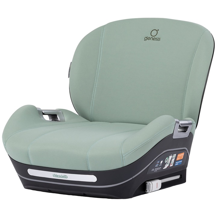 Inaltator auto Chipolino Genesis I-Size 125-150 cm, sistem Isofix, culoare matcha, 42x46x40cm