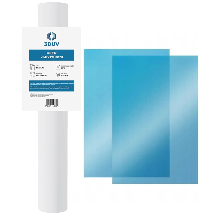 Folie nFEP, 3DUV, 260x170 мм, 2 бр., за 3D принтер