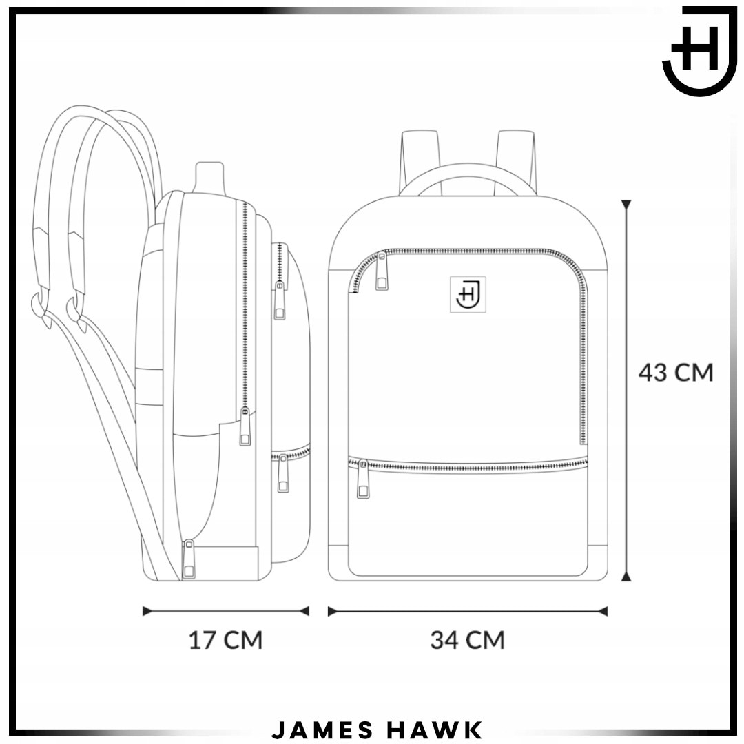 Rucsac Laptop Business Si Urban, James Hawk, Urban Elite, 15.6-16 Inch, Bej, Protectie Rfid, Port Usb Si Usb-C, 43x30x17 cm, Impermeabil, Compartimentat, Ergonomic, Design Modern, Elegant, Spate Ventilat, Scoala, Facultate, Munca, Office, Calitate Premium