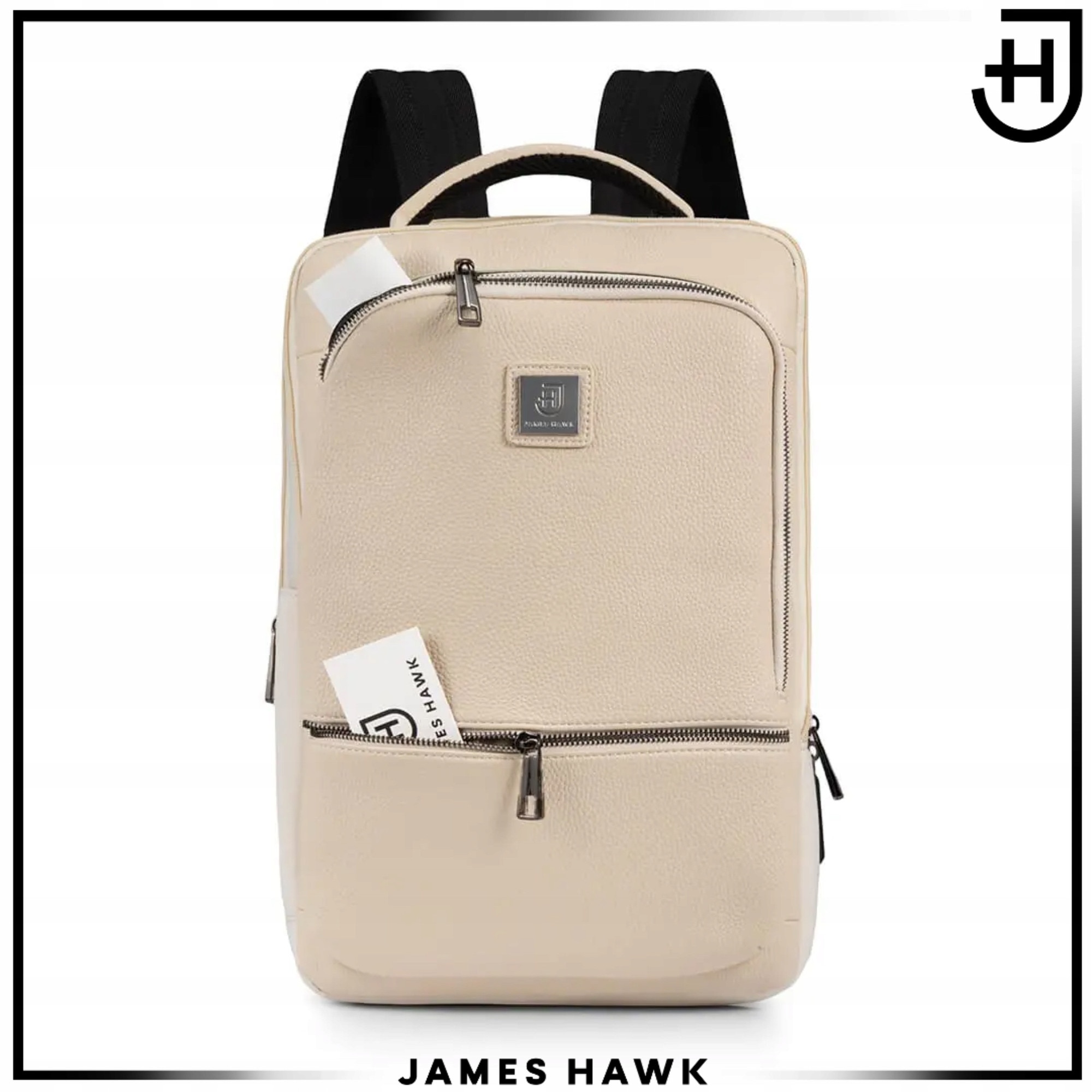 Rucsac Laptop Business Si Urban, James Hawk, Urban Elite, 15.6-16 Inch, Bej, Protectie Rfid, Port Usb Si Usb-C, 43x30x17 cm, Impermeabil, Compartimentat, Ergonomic, Design Modern, Elegant, Spate Ventilat, Scoala, Facultate, Munca, Office, Calitate Premium