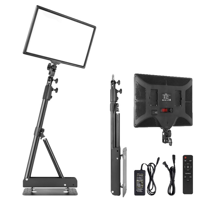 Lumina LED Studio, 137cm, control ajustabil al luminozitatii si temperaturii de culoare, design montat pe perete