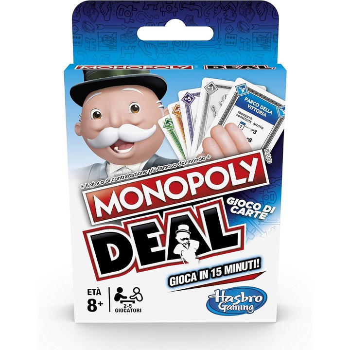 Monopoly Deal Joc de Carti Hasbro, Rapid si Distractiv