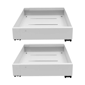 Organizer de cabinet, design retractabil, capacitate mare, alb, set de 2, 30x42x7.6cm